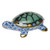 Herend Shaded Blue Fishnet Figurine - Tiny Turtle 1.5 inch L X 0.5 inch H
