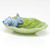Herend Shaded Blue Fishnet Figurine - Bunny On Cabbage Leaf 4.5 inch L X