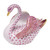 Herend Shaded Raspberry Fishnet Figurine - Swan 4 inch L X 3.5 inch H