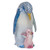 Herend Shaded Blue & Raspberry Fishnet Figurine - Penguin With Baby 4.75 inch H
