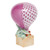 Herend Shaded Raspberry Fishnet Figurine - Hot Air Balloon Bunny 3.5 inch H X