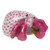 Herend Shaded Raspberry Fishnet Figurine - Hermit Crab 2.25 inch L X 1.25 inch H