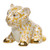 Herend Shaded Butterscotch Fishnet Figurine - Little Tiger Cub 2 inch L X 1.75 inch H