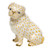 Herend Shaded Butterscotch Fishnet Figurine - Sitting Pug 2.25 inch L X 2.75 inch H