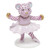 Herend Shaded Raspberry Fishnet Figurine - Ballerina Bear 1.75 inch L X 2.75 inch H