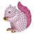 Herend Shaded Raspberry Fishnet Figurine - Baby Squirrel 2.75 inch L X 2.5 inch H