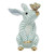 Herend Shaded Green Fishnet Figurine - Bunny With Butterfly 4.5 inch L X 6.5 inch