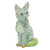 Herend Shaded Lime Fishnet Figurine - Sitting Fox 1.5 inch L X 1.75 inch H