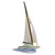 Herend Green Fishnet Figurine - Sailboat 3 inch L X 5 inch H