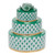 Herend Shaded Green Fishnet Figurine - Wedding Cake 3 inch H X 2.25 inch D