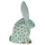 Herend Green Fishnet Figurine - Rabbit Miniature 2.25 inch H