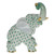 Herend Green Fishnet Figurine - Elephant 3.5 inch H