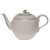 Herend Platinum Edge Tea Pot With Rose (36 Oz) 5.5 inch H