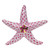 Herend Raspberry Fishnet Figurine - Miniature Starfish 3 inch L