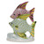 Herend Raspberry Fishnet Figurine - Pair Of Fish 4.5 inch H