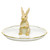 Herend Porcelain Shaded Butterscotch Bunny Ring Holder 2.25H X 4D