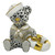 Herend Porcelain Shaded Black Sailor Bear 2.25L X 2.25H