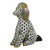 Herend Porcelain Shaded Black Poodle 2.75L X 3.25H