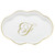 Herend Porcelain Scalloped Tray with F Monogram 5.5L