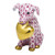 Herend Porcelain Shaded Raspberry Pink Puppy Love 1.75L X 2H