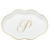 Herend Porcelain Scalloped Tray with P Monogram 5.5L