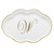 Herend Porcelain Scalloped Tray with W Monogram 5.5L