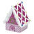 Herend Porcelain Shaded Raspberry Pink Gingerbread House 2.75L X 3.5H