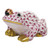 Herend Porcelain Shaded Raspberry Pink Frog With Ladybug 2.25L X 1.5H