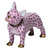 Herend Porcelain Shaded Raspberry Pink Frenchie 3.25L X 2.25H