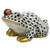 Herend Porcelain Shaded Black Frog With Ladybug 2.25L X 1.5H