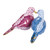 Herend Porcelain Shaded Multicolor Two Turtle Doves 4.5L X 2.25H (Blue & Raspberry)