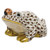 Herend Porcelain Shaded Chocolate Frog With Ladybug 2.25L X 1.5H