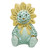 Herend Porcelain Shaded Green Sunflower Bear 2L X 2.75H