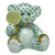 Herend Porcelain Shaded Green Sweet Tooth Teddy 2.5L X 2.75H