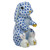 Herend Porcelain Shaded Sapphire Blue Bunny Slippers 1.5L X 2.5H