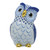 Herend Porcelain Shaded Sapphire Blue Owl 2.75L X 2.25W X 4H