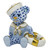 Herend Porcelain Shaded Sapphire Blue Sailor Bear 2.25L X 2.25H