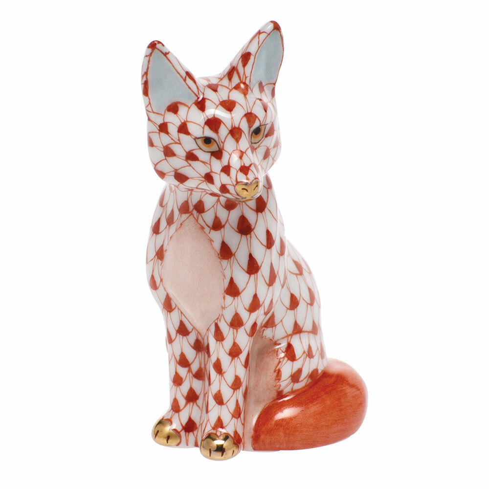 Herend Porcelain Fox Figurines