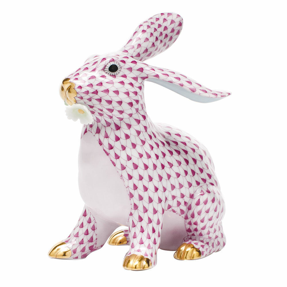 Herend Porcelain Bunny Rabbit Figurines