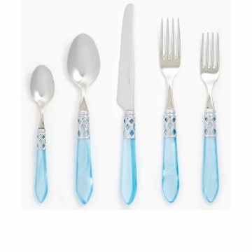 Vietri Aladdin Brilliant Light Blue Flatware