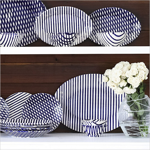 Vietri Net & Stripe Dinnerware