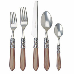 Vietri Aladdin Brilliant Taupe Flatware