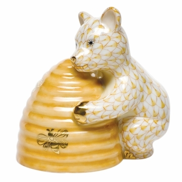 Herend Shaded Butterscotch Bear Figurines