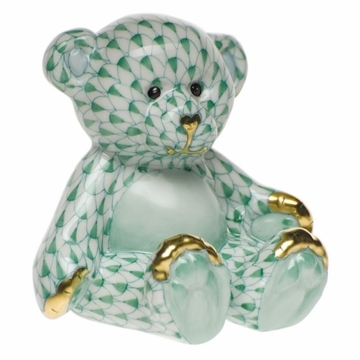 Herend Green Bear Figurines