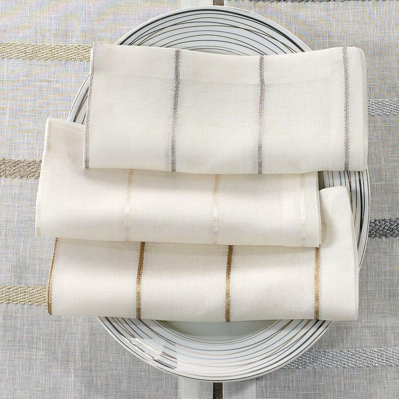 Bodrum Metallic Thread Table Linens