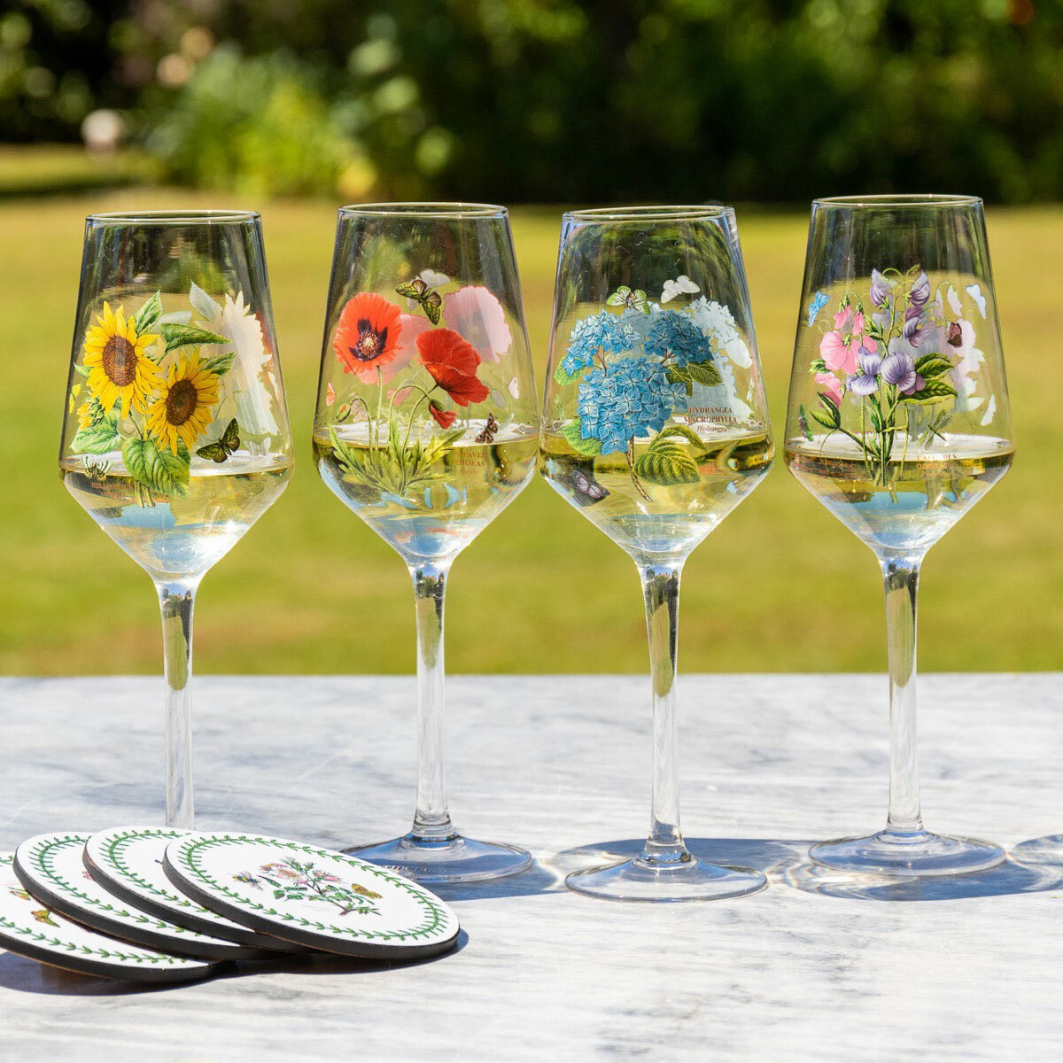 Botanic Garden Stemless Wine Set of 4