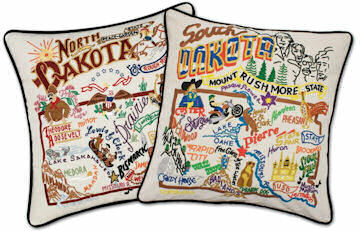 Cat Studio Embroidered State Pillows