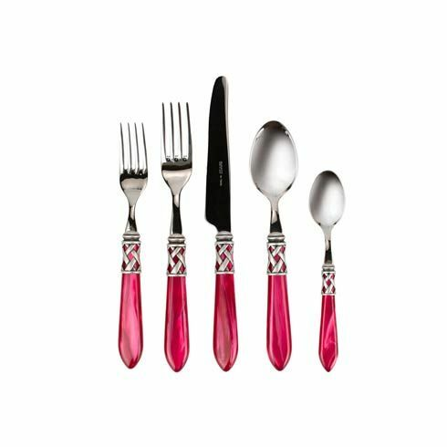 Vietri Aladdin Brilliant Raspberry Flatware