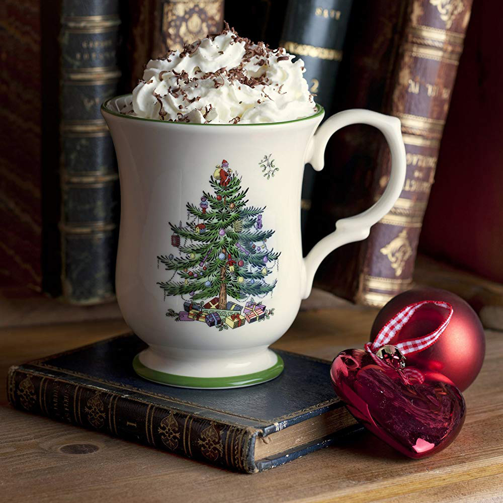 Christmas Coffee Mugs - Spode Christmas Tree Set of 4 Mugs