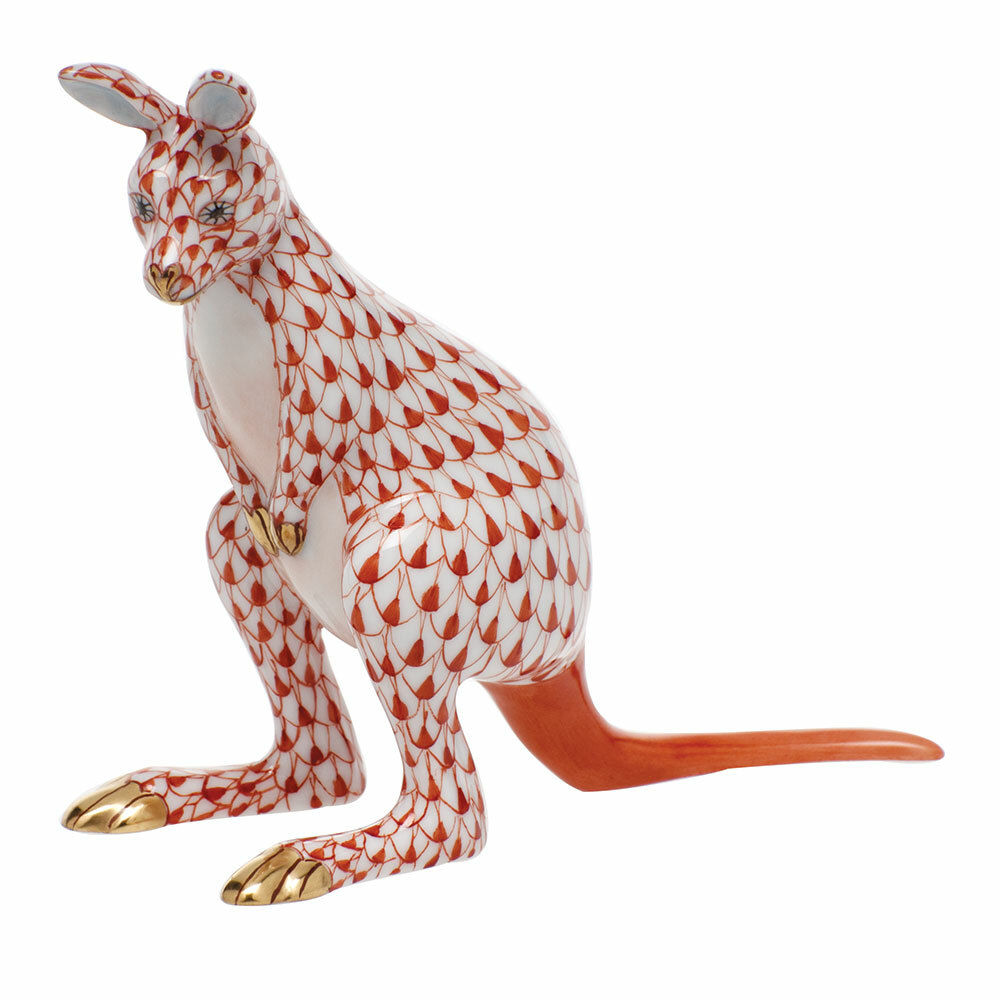 Herend Porcelain Kangaroo Figurines